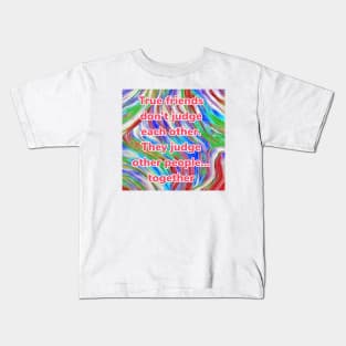 “True friends” bright colored abstract print Kids T-Shirt